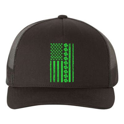 American Irish Clover Vintage Flag Yupoong Adult 5-Panel Trucker Hat