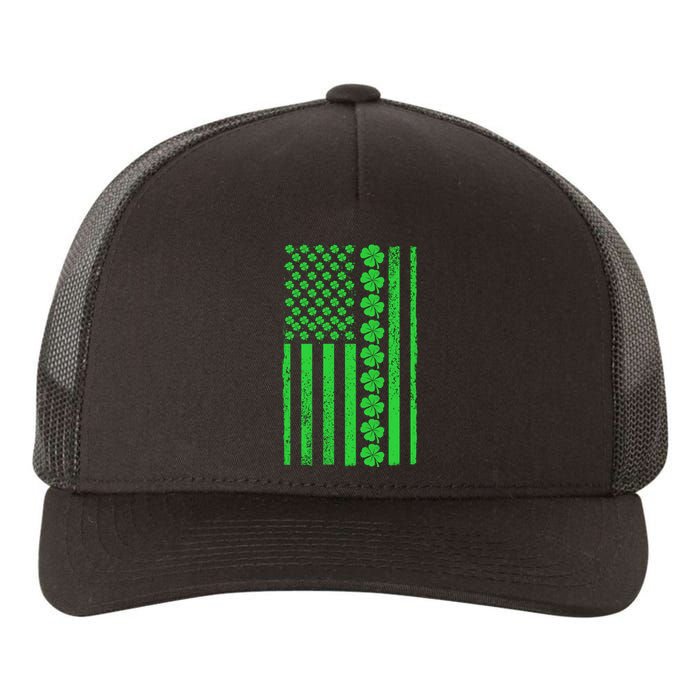 American Irish Clover Vintage Flag Yupoong Adult 5-Panel Trucker Hat