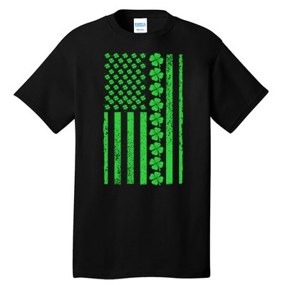 American Irish Clover Vintage Flag Tall T-Shirt