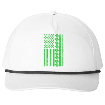 American Irish Clover Vintage Flag Snapback Five-Panel Rope Hat