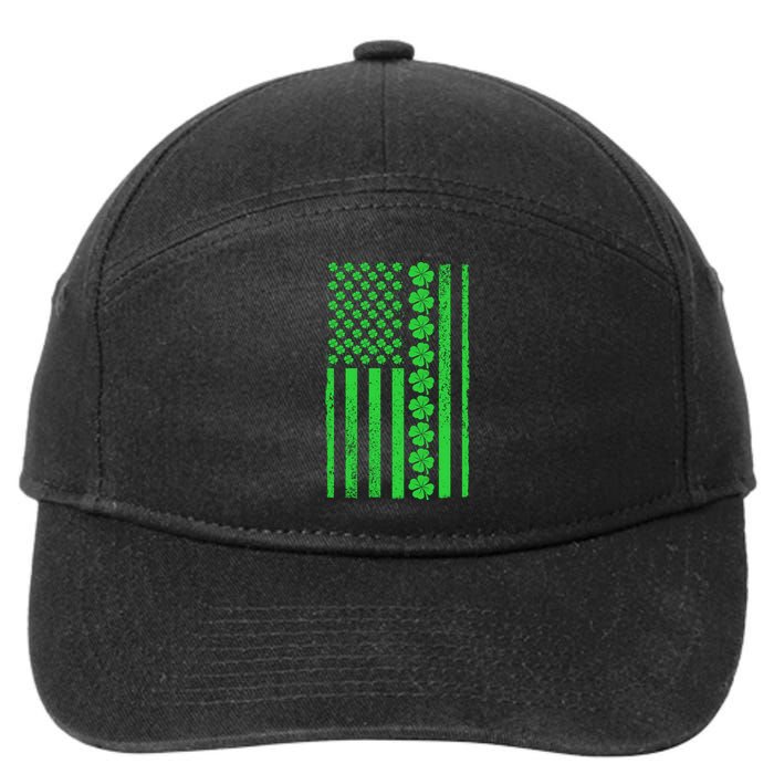 American Irish Clover Vintage Flag 7-Panel Snapback Hat