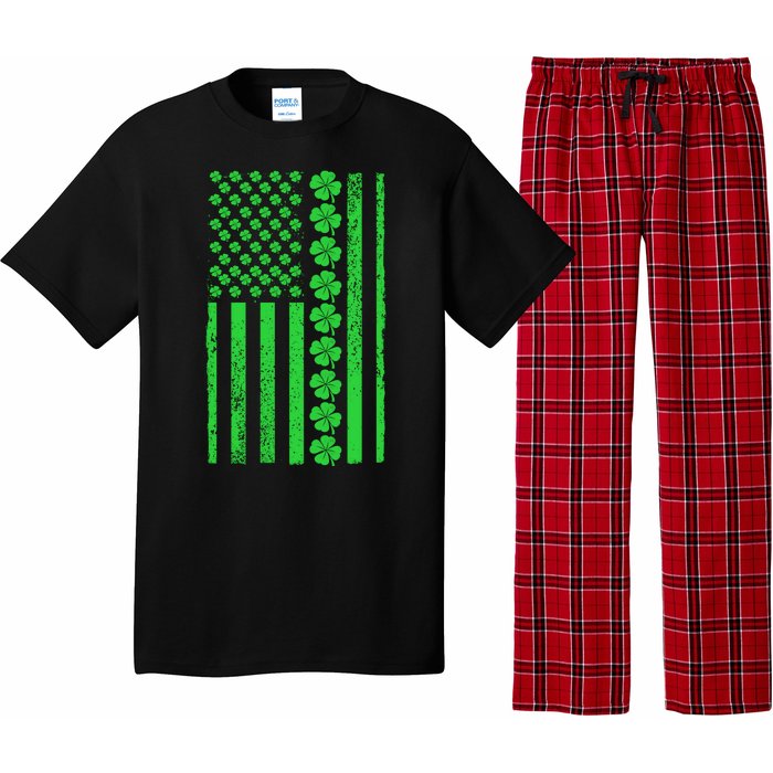 American Irish Clover Vintage Flag Pajama Set