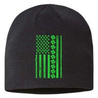 American Irish Clover Vintage Flag Sustainable Beanie