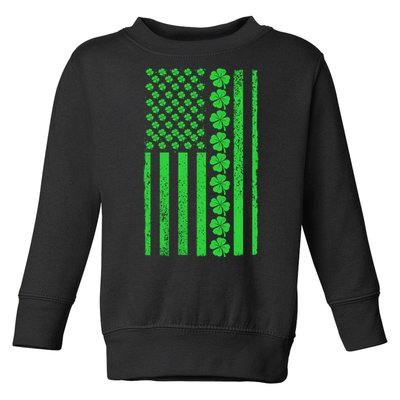 American Irish Clover Vintage Flag Toddler Sweatshirt