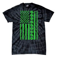 American Irish Clover Vintage Flag Tie-Dye T-Shirt