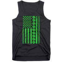 American Irish Clover Vintage Flag Tank Top