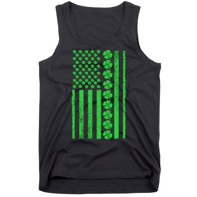 American Irish Clover Vintage Flag Tank Top