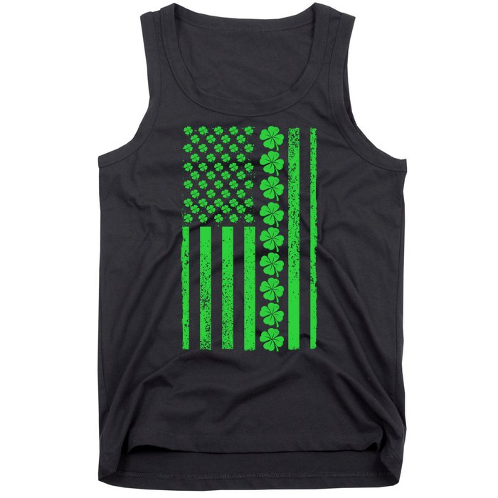 American Irish Clover Vintage Flag Tank Top