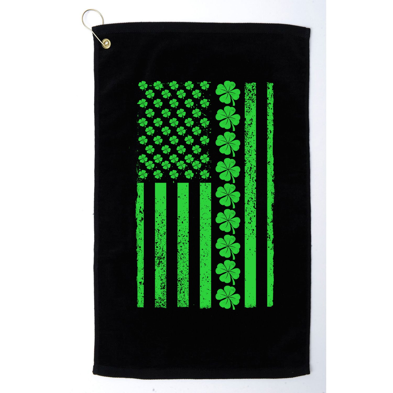 American Irish Clover Vintage Flag Golf Towel