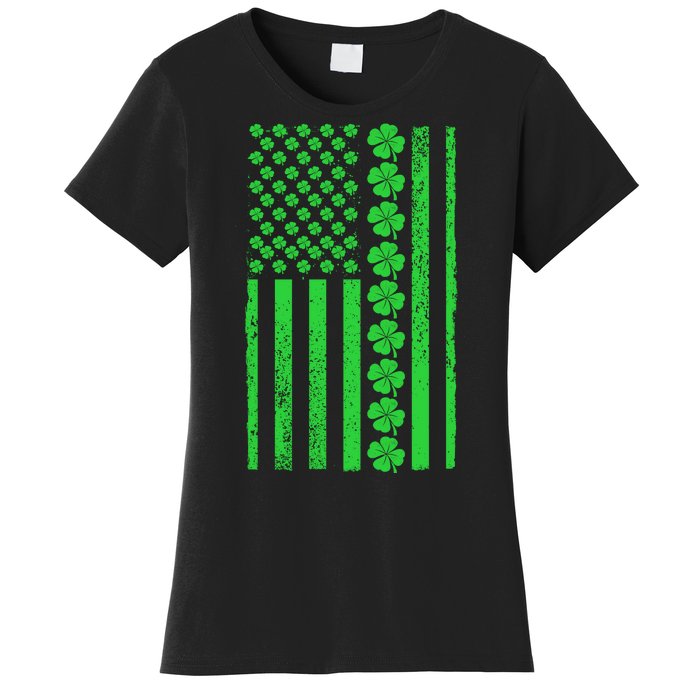 American Irish Clover Vintage Flag Women's T-Shirt