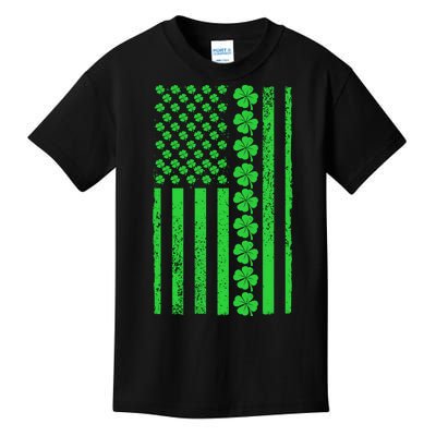 American Irish Clover Vintage Flag Kids T-Shirt