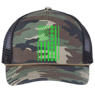 American Irish Clover Vintage Flag Retro Rope Trucker Hat Cap