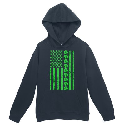 American Irish Clover Vintage Flag Urban Pullover Hoodie