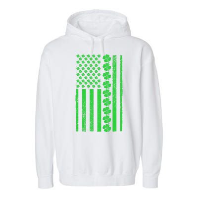 American Irish Clover Vintage Flag Garment-Dyed Fleece Hoodie