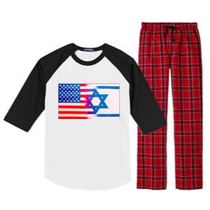 American Israel Flag Raglan Sleeve Pajama Set