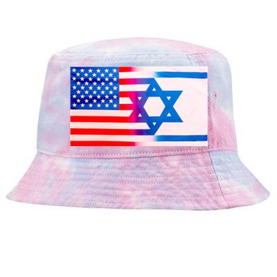 American Israel Flag Tie-Dyed Bucket Hat