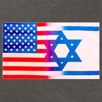 American Israel Flag Cotton Canvas Backpack