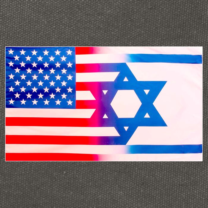 American Israel Flag Cotton Canvas Backpack