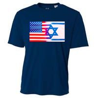 American Israel Flag Cooling Performance Crew T-Shirt