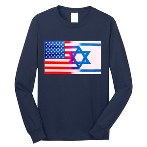 American Israel Flag Long Sleeve Shirt