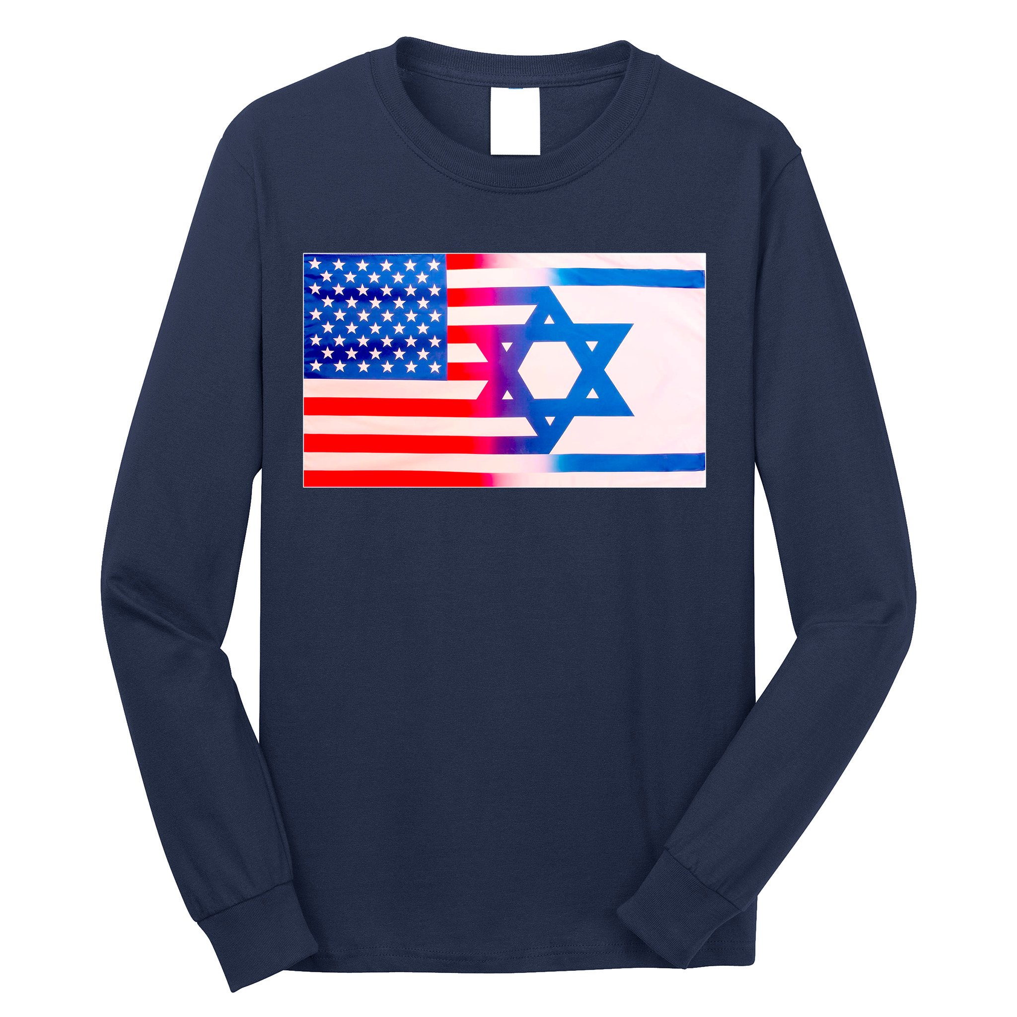 American Israel Flag Long Sleeve Shirt