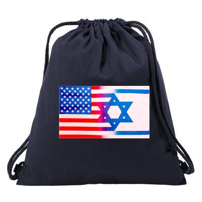 American Israel Flag Drawstring Bag