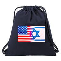 American Israel Flag Drawstring Bag