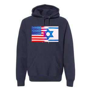 American Israel Flag Premium Hoodie