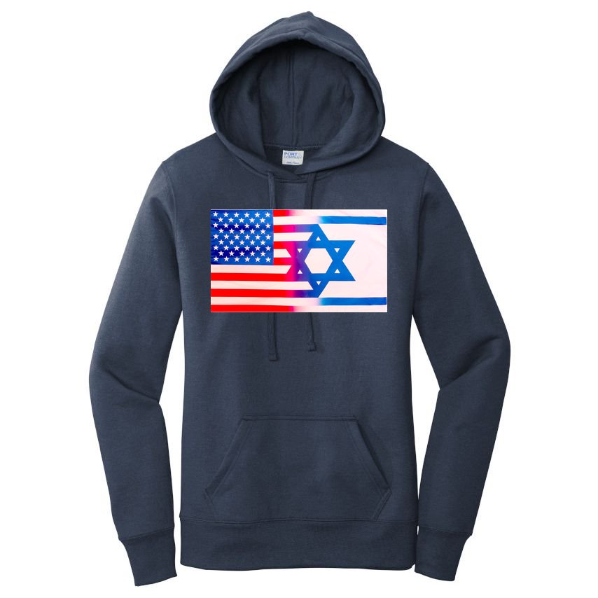 American Israel Flag Women's Pullover Hoodie