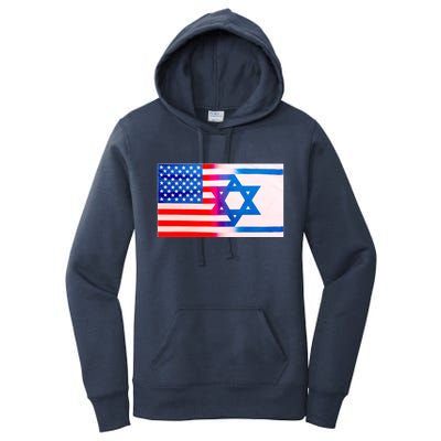 American Israel Flag Women's Pullover Hoodie