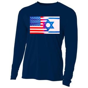 American Israel Flag Cooling Performance Long Sleeve Crew