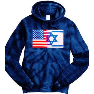 American Israel Flag Tie Dye Hoodie