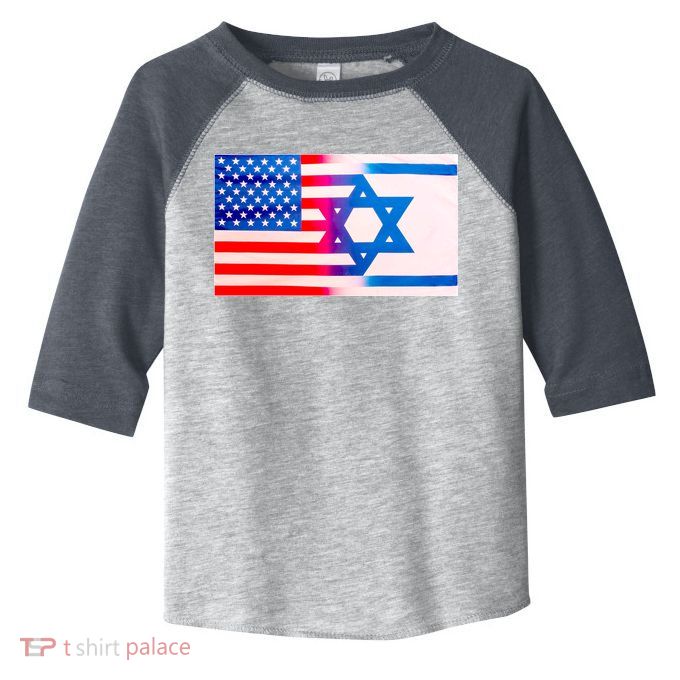 American Israel Flag Toddler Fine Jersey T-Shirt