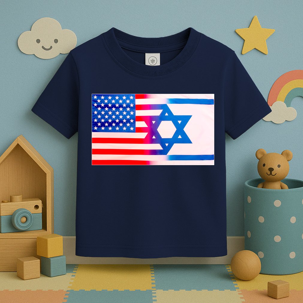 American Israel Flag Toddler T-Shirt