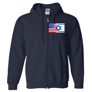 American Israel Flag Full Zip Hoodie