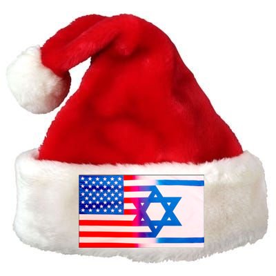 American Israel Flag Premium Christmas Santa Hat