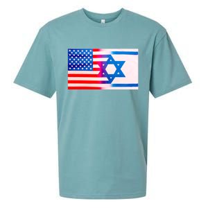 American Israel Flag Sueded Cloud Jersey T-Shirt