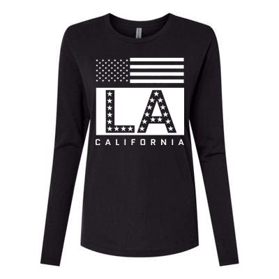 American LA California State Flag Womens Cotton Relaxed Long Sleeve T-Shirt