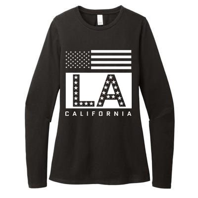 American LA California State Flag Womens CVC Long Sleeve Shirt