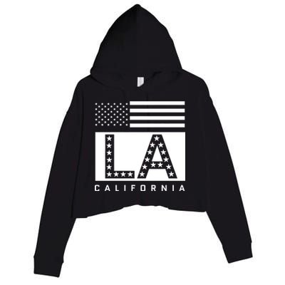 American LA California State Flag Crop Fleece Hoodie