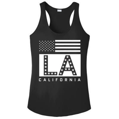 American LA California State Flag Ladies PosiCharge Competitor Racerback Tank