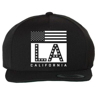 American LA California State Flag Wool Snapback Cap