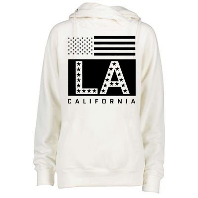 American LA California State Flag Womens Funnel Neck Pullover Hood