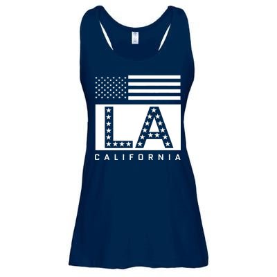 American LA California State Flag Ladies Essential Flowy Tank