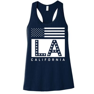 American LA California State Flag Women's Racerback Tank