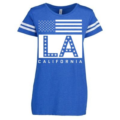 American LA California State Flag Enza Ladies Jersey Football T-Shirt