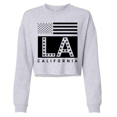 American LA California State Flag Cropped Pullover Crew