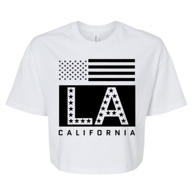 American LA California State Flag Bella+Canvas Jersey Crop Tee