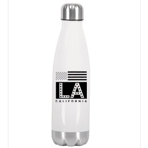 American LA California State Flag Stainless Steel Insulated Water Bottle