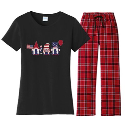 American Lawn Gnomes USA Go America Women's Flannel Pajama Set